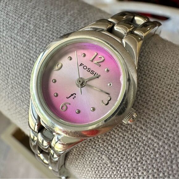 Fossil ES9465 Women’s Pink and Silver Watch - Picture 1 of 5